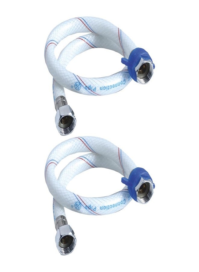 R. N. PVC Connection Pipe for Geyser, Wash Basin and Toilet Seat Flush with Spanner RN63161660_White (Pack of 2), 20.4 x 3 cm - Image 1